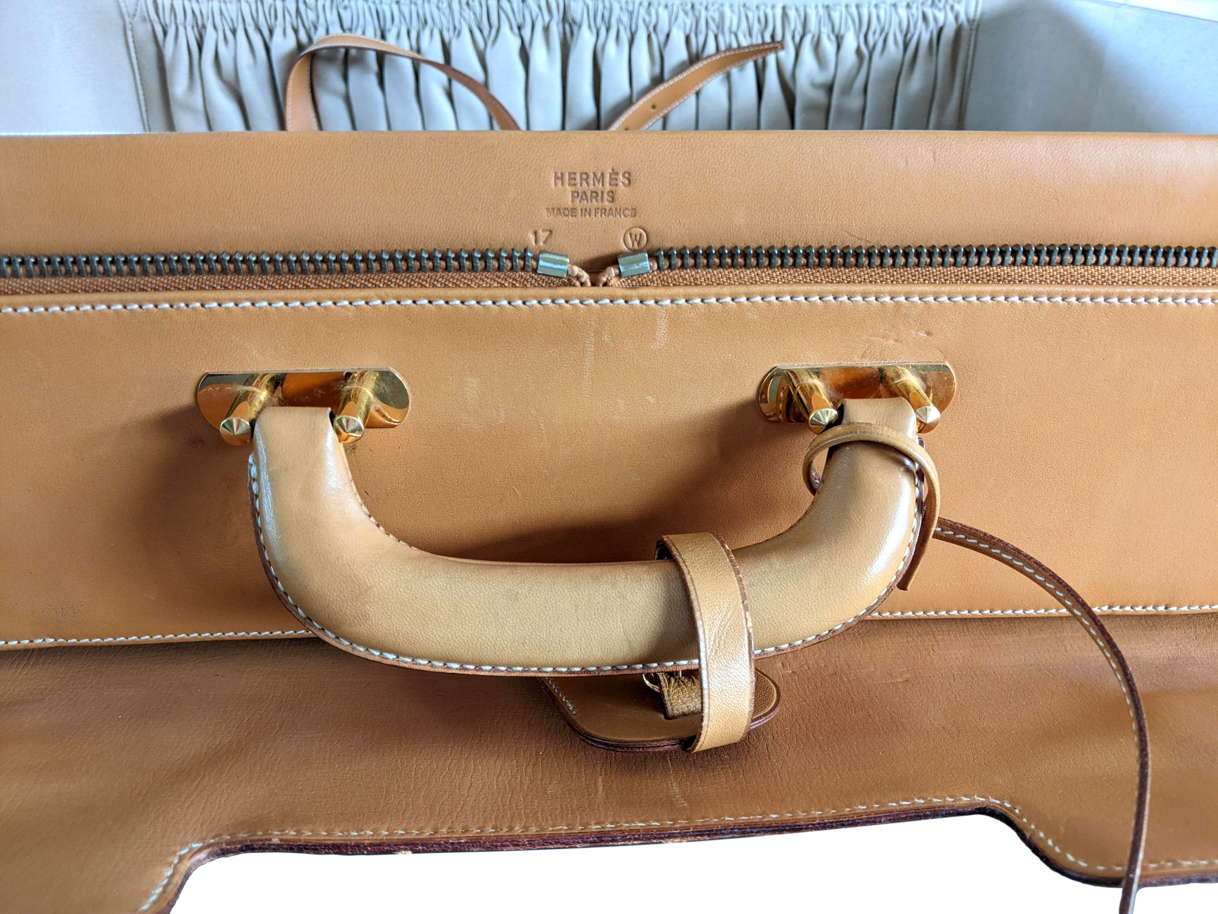 Hermes 1993 Vintage Calf " Flap Gusseted Suitcase " Valise Mallette, Exceptional and RARE !