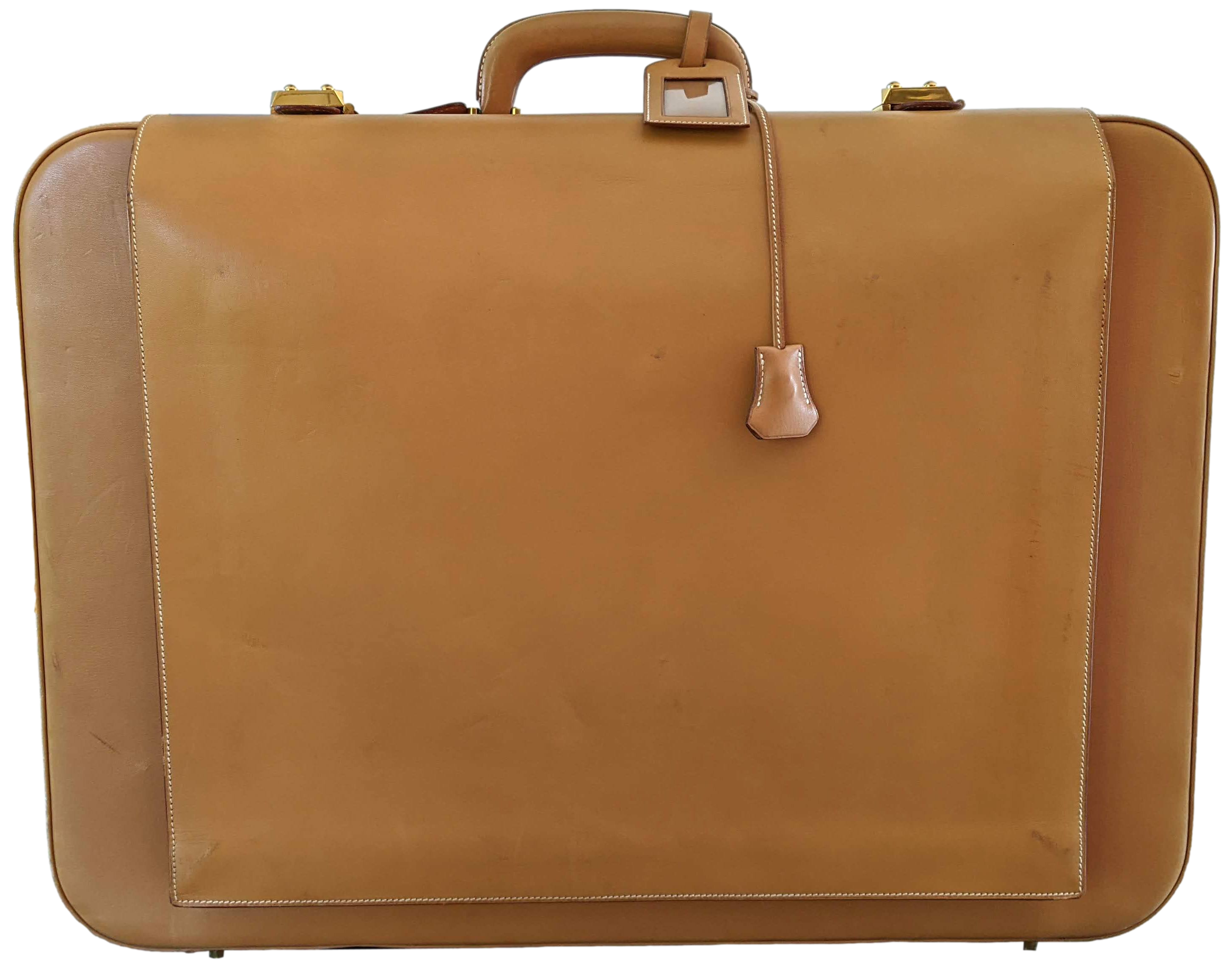 Hermes 1993 Vintage Calf " Flap Gusseted Suitcase " Valise Mallette, Exceptional and RARE !