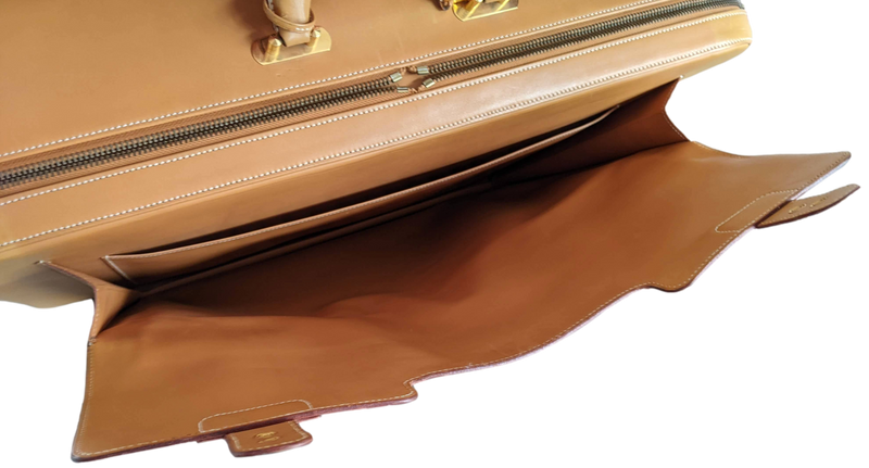 Vintage 1910s Hermes Hard-sided Leather Suitcase