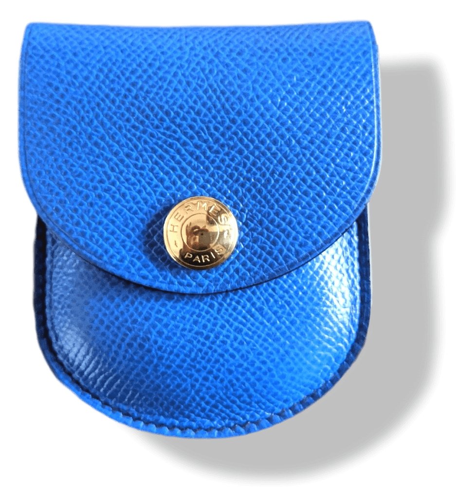 Hermes Foldable Horse Nail Cleaner IN THE POCKET in Blue Leather Epsom Case, BNIB! - poupishop