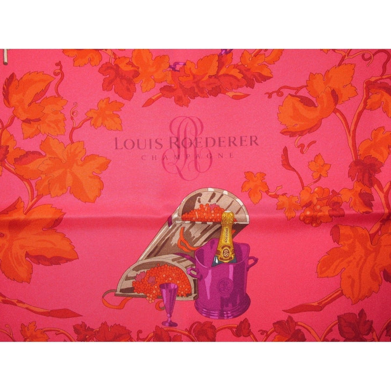 Hermes for Louis Roederer Champagne Fuchsia Vendanges Exclusive Limited Twill scarf, NIB, Rare! - poupishop