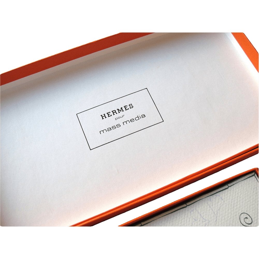 Hermes for Mass Media Set of 2 China Menu Place Cards with 12 Frog Paper Menus, New! - poupishop