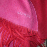 Hermes Framboise/Fuchsia 100% Cashmere Double-Sides Plaid, NIB! - poupishop