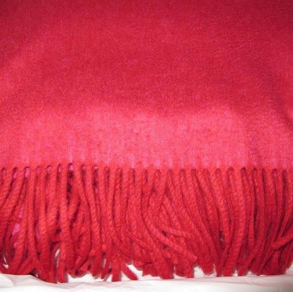 Hermes Framboise/Fuchsia 100% Cashmere Double-Sides Plaid, NIB! - poupishop