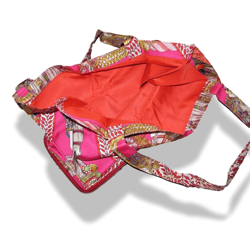 Hermes Fuchsia Red La Danse du cheval Marwari by Annie Faivre Silky Pop Bag, New! - poupishop