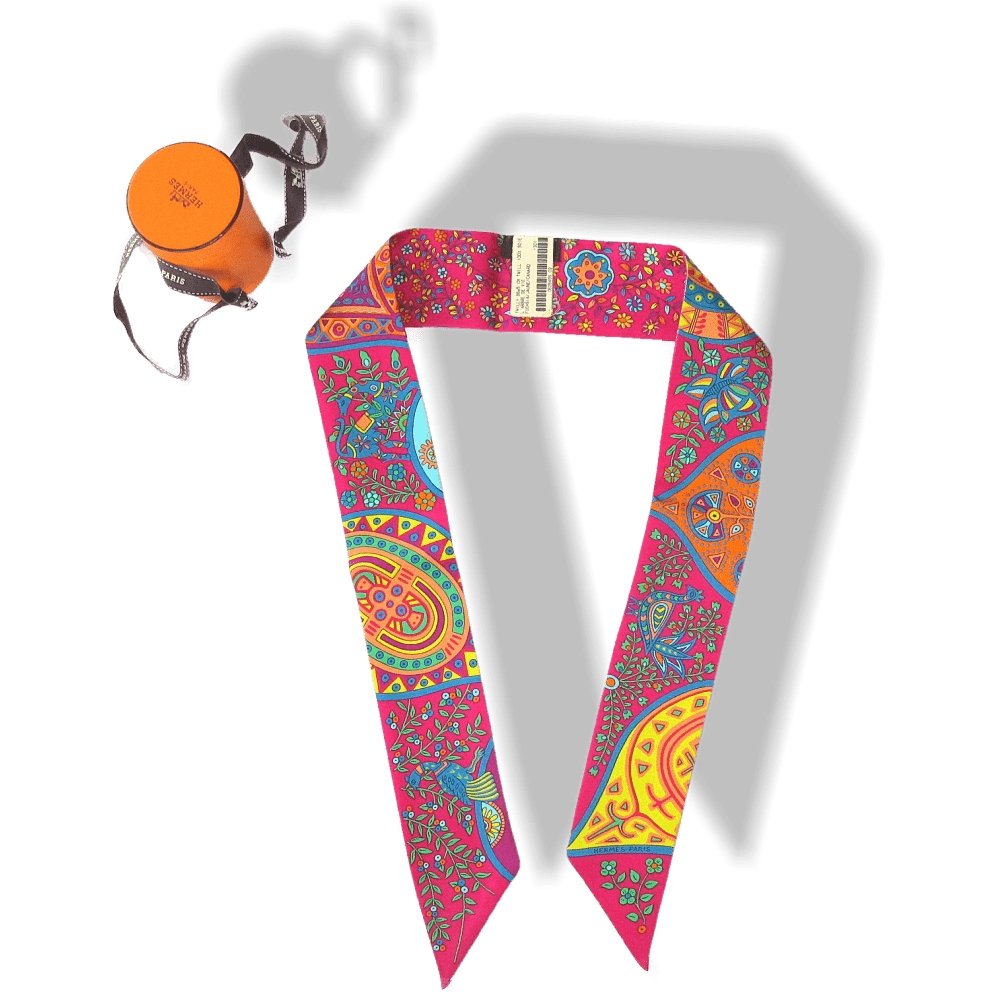 Hermes Fuchsia Yellow Duck L'arbre de Vie by Christine Henry Twilly, NIB! - poupishop