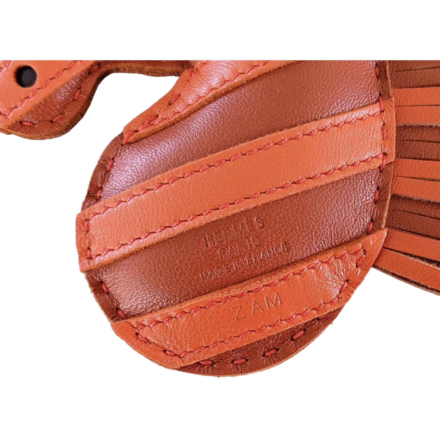 Hermes [200] Orange/Brique/Brun Accessoire de Sac "Geegee Savannah" Bag Charm