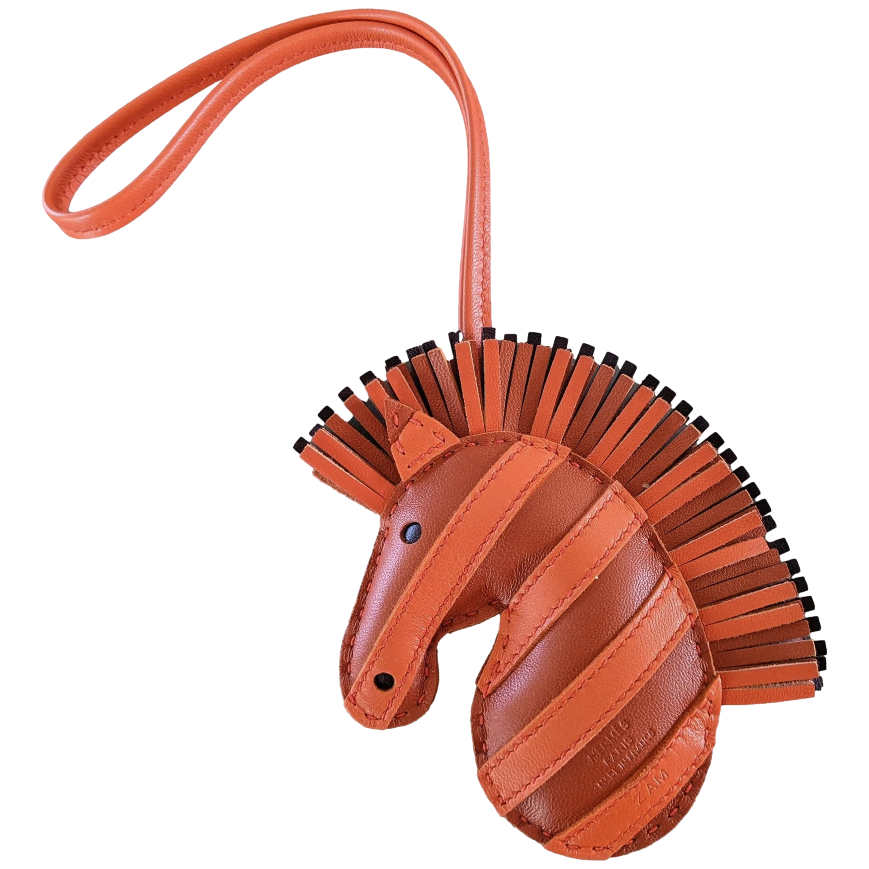 Hermes [200] Orange/Brique/Brun Accessoire de Sac "Geegee Savannah" Bag Charm