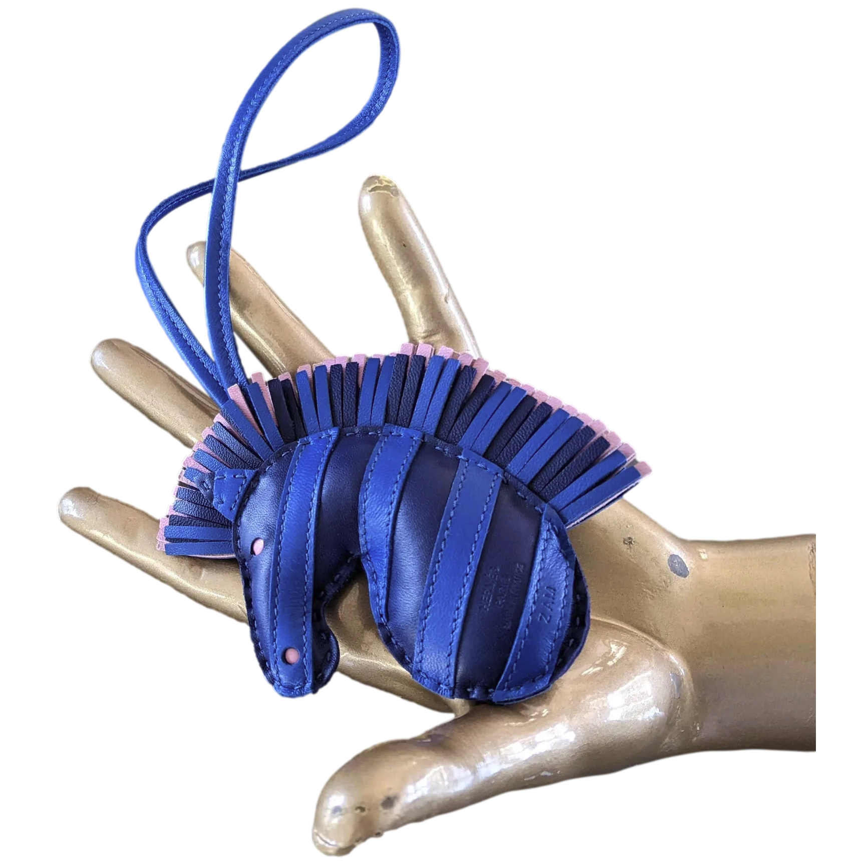Hermes Bleu/Bleu/Rose Accessoire de Sac "Geegee Savannah" Bag Charm