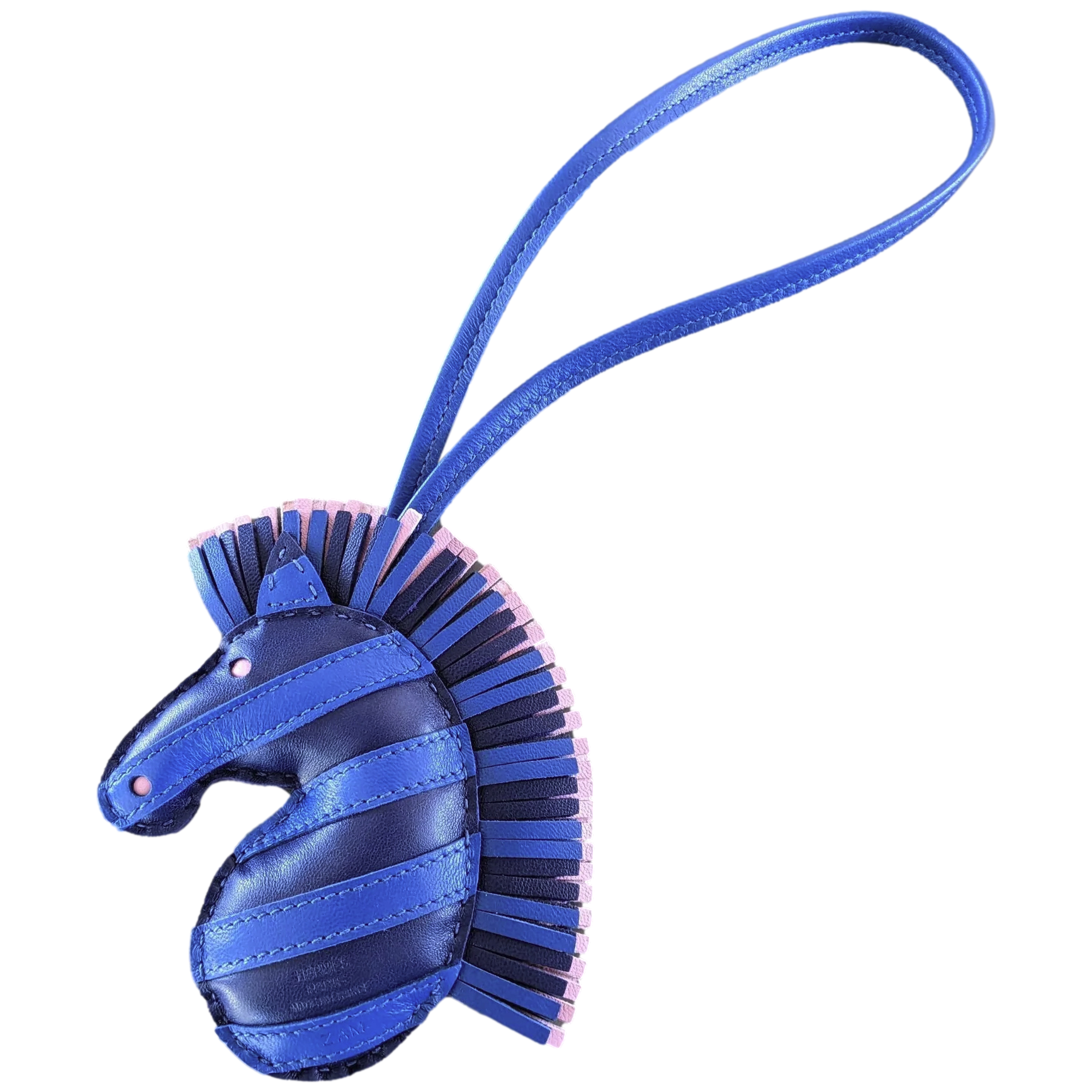 Hermes Bleu/Bleu/Rose Accessoire de Sac "Geegee Savannah" Bag Charm