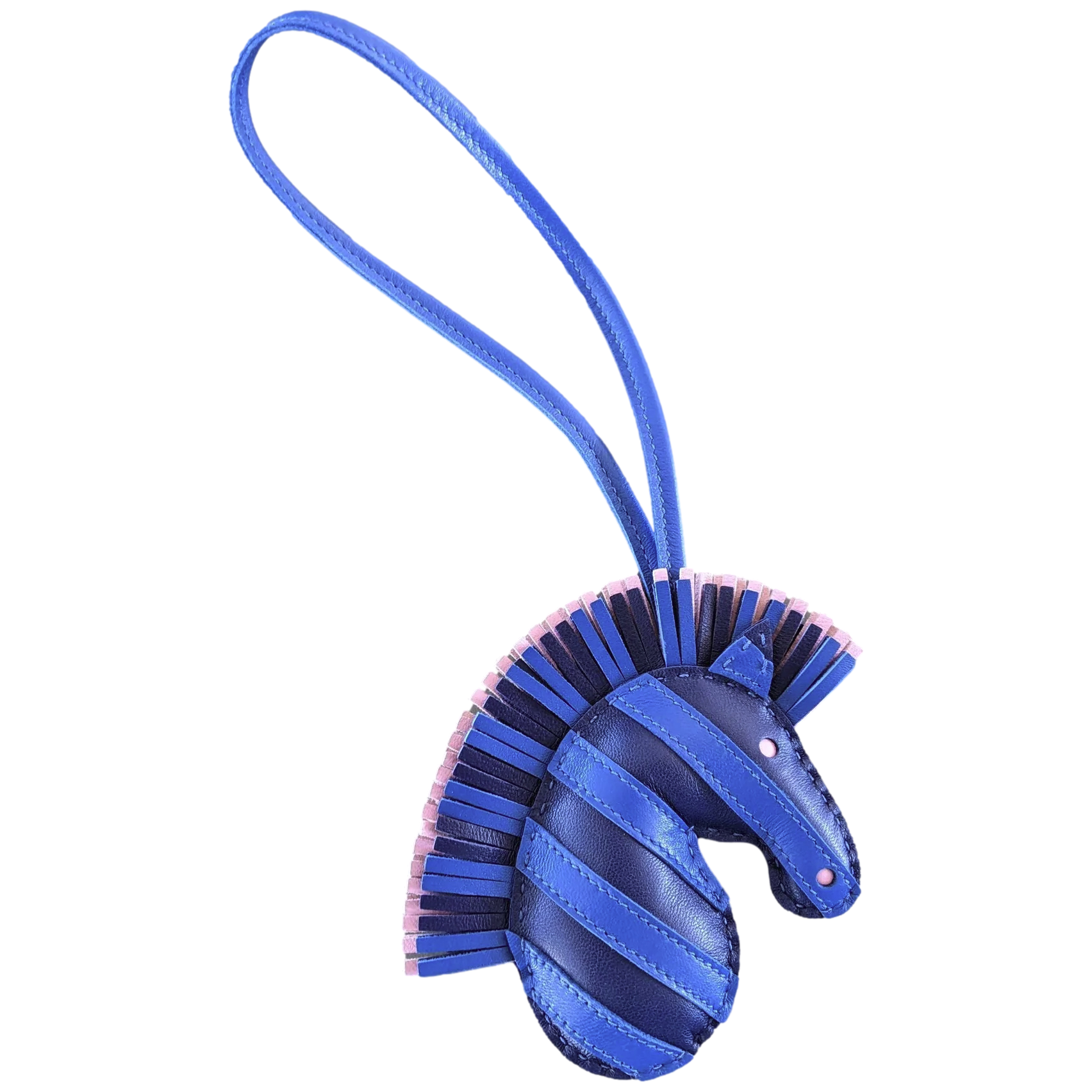 Hermes Bleu/Bleu/Rose Accessoire de Sac "Geegee Savannah" Bag Charm