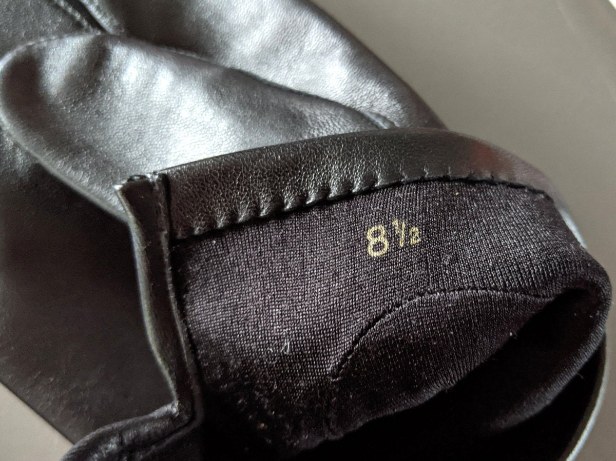 Hermes [GL07] Men's Noir Glace Chevreau/Agneau TOUCHSCREEN GLOVES TACTILE Sz 085, BNWTIB! - poupishop
