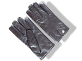 Hermes [GL10] Men's Black Glace Lambskin/Cashmere GANTS HOMME CLOUS DE SELLE Gloves Sz 095, BNWTIB! - poupishop