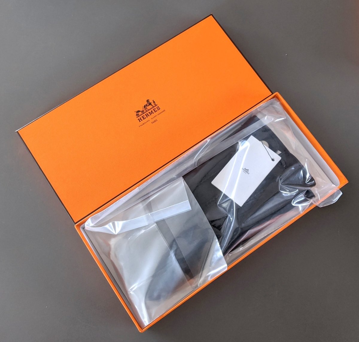Hermes [GL11] Men's Black Deer/Silk Cerf GANTS HOMME CLOUS DE SELLE Gloves, BNWTIB! - poupishop