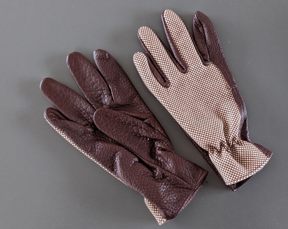 Hermes [GL12] Home Unisex Bi-Material GANTS DE JARDINAGE QUADRILLE- GARDENING Gloves, BNEW! - poupishop