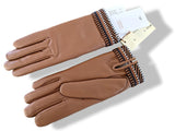 Hermes [GL27] Women's Ecru/Gold/Marine Agneau SANGLE GANTS FEMME Gloves, BNWT! - poupishop