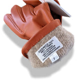 Hermes [GL29] Women's Brique Agneau PIQURE H STYLISE GANTS FEMME Gloves, BNWT! - poupishop