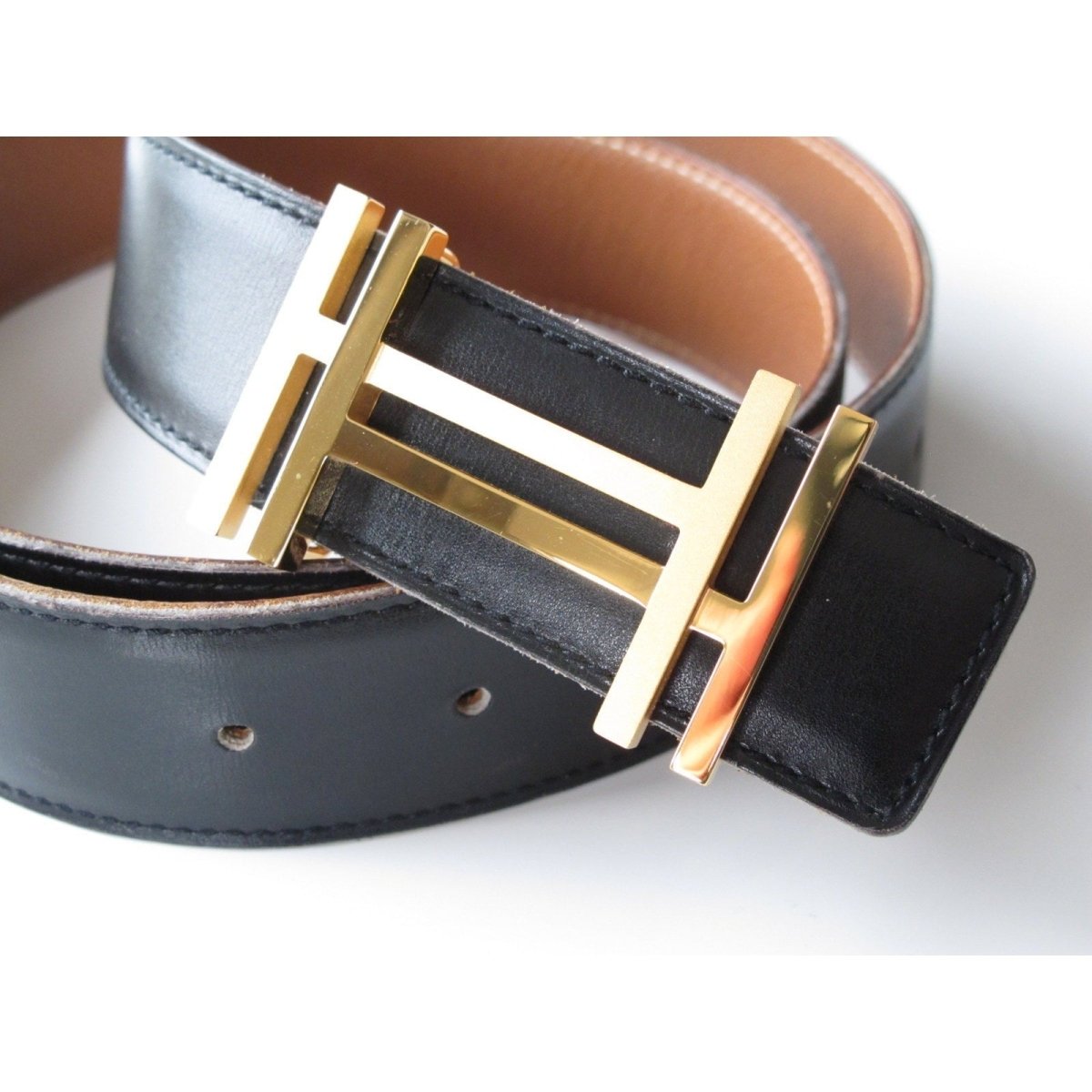 Hermes Gold Shiny/Matt H au Carre Buckle 32 mm - poupishop