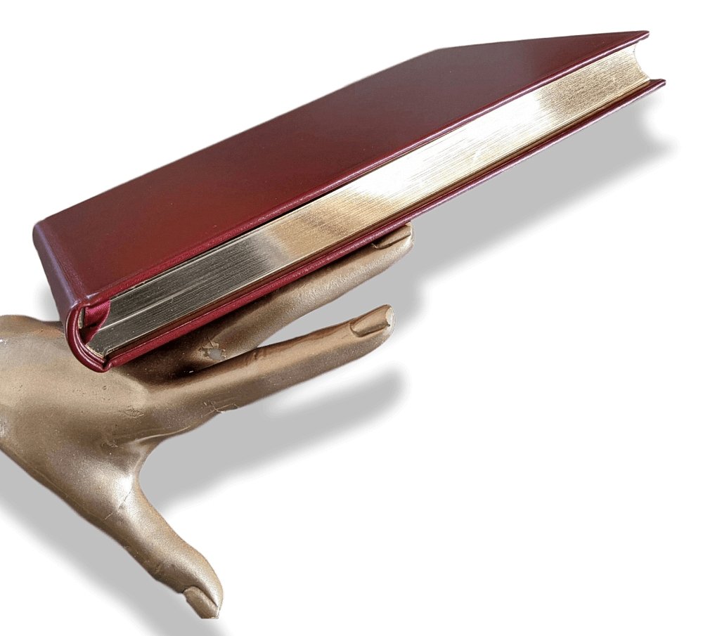 Hermes Gold/Burgundy Box Calsfskin Leather LIVRE D'OR Rare, BNIB! - poupishop