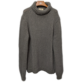Produits Hermes Gris-Vert 100% Cashmere Turtleneck Chunky Knit Sweater SzXXL
