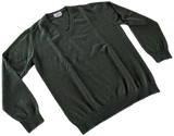 Hermes Men's Vert Chasse 100% Cashmere Classic V-Neck Sweater SzXXL