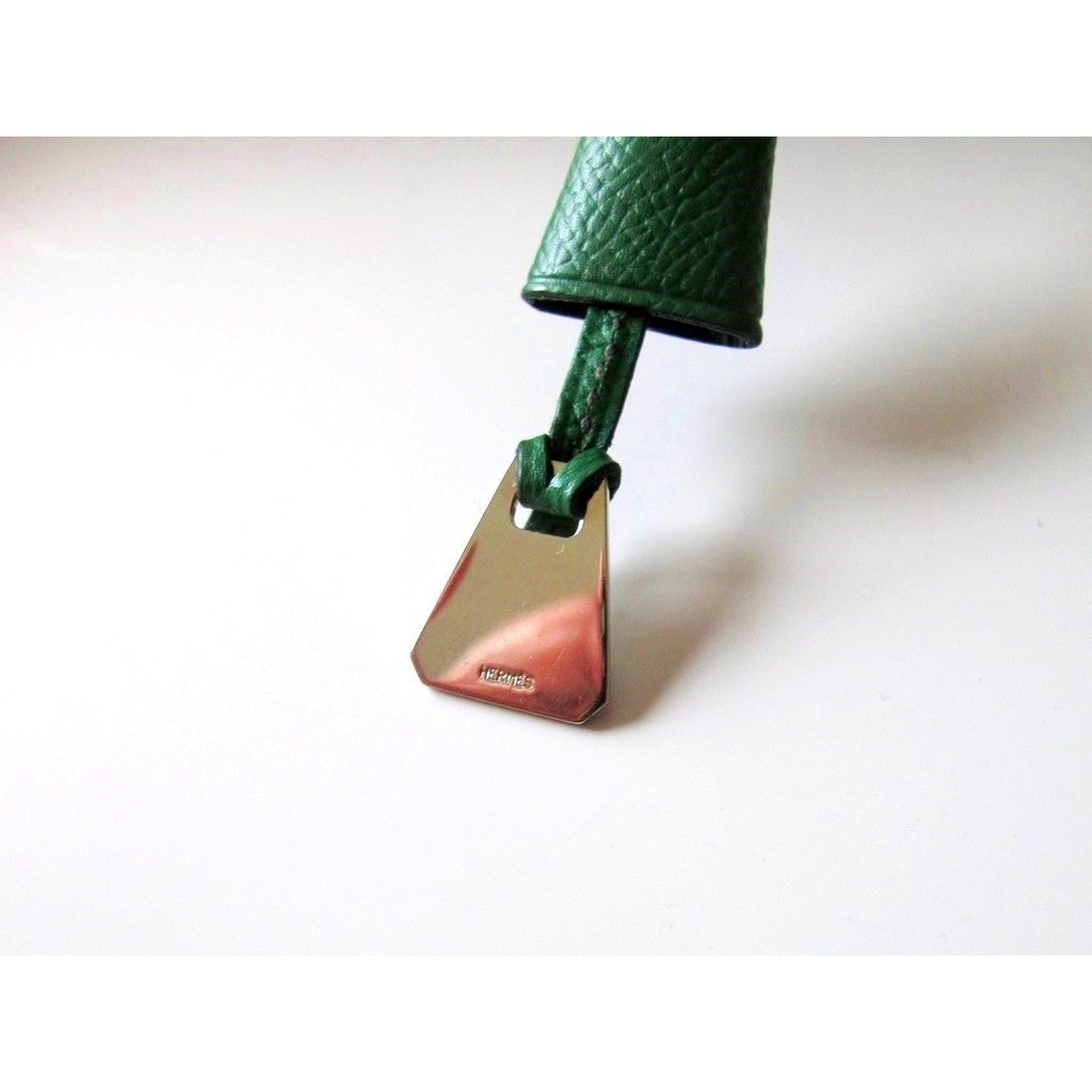 Hermes Green Mini Clochette Epsom Bag Charm, New! - poupishop