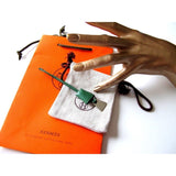Hermes Green Mini Clochette Epsom Bag Charm, New! - poupishop
