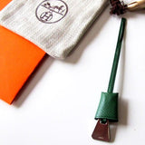 Hermes Green Mini Clochette Epsom Bag Charm, New! - poupishop