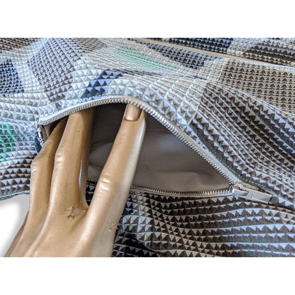 Hermes Green/Grey/Blue/Brown Double Plisse Bomber Jacket SzL, BNEW! - poupishop