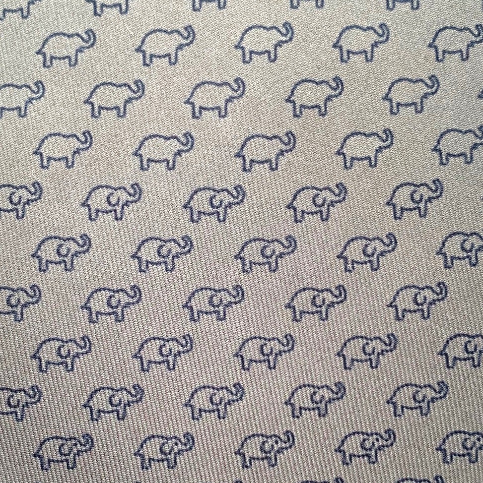 Hermes Grey Black Elephant DESSINE MOI Twill Silk Tie 9cm, New in Pochette! - poupishop