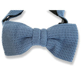 Hermes Grey-Blue Self-Tie Bow Tie Adjustable Size in Silk Mesh, New in Pochette! - poupishop