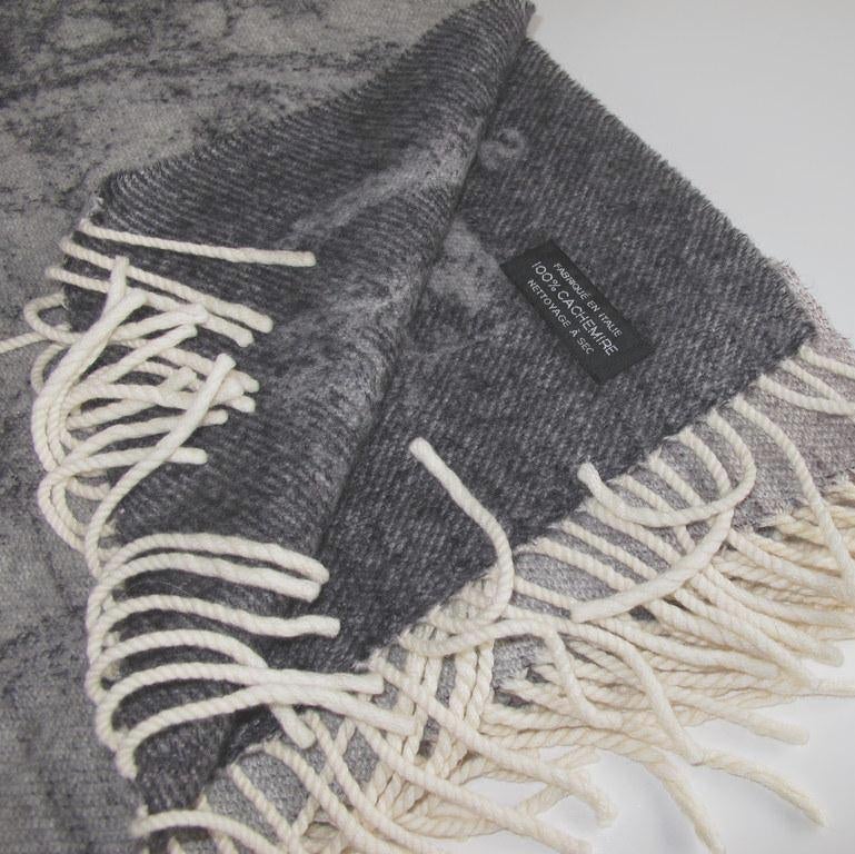 Hermes Grey Elephants 100% Cashmere Blanket Plaid GM - poupishop