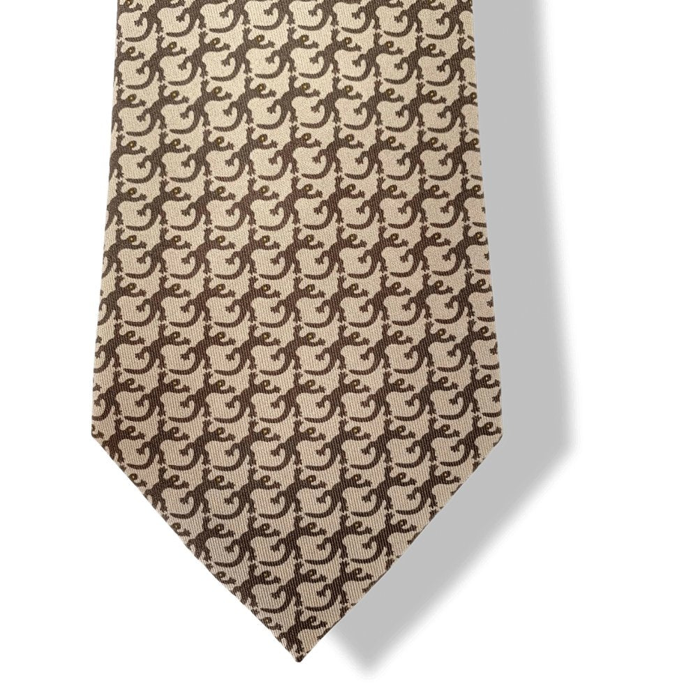 Hermes Grey Mole Absynthe GECKO Twill Silk Tie 9cm, New in Pochette! - poupishop