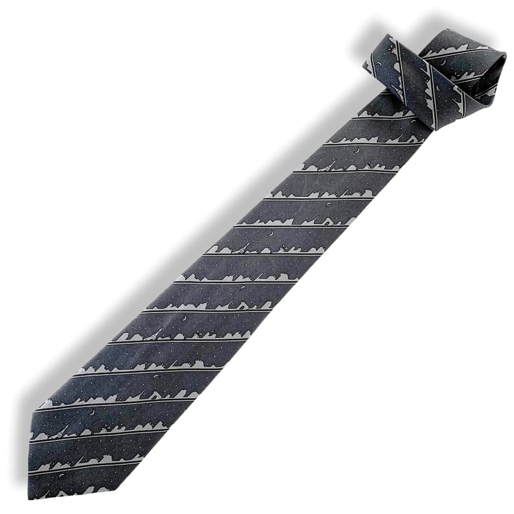 Hermes Grey Sous la Neige 100% Twill Silk Tie 9CM, NEW in Pochette! - poupishop