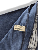 Hermes Gris Chine /Black/Blue DOUBLE JEU SUITE ET MANQUE MUFFLER 70% Cashmere Stole, BNWT! - poupishop