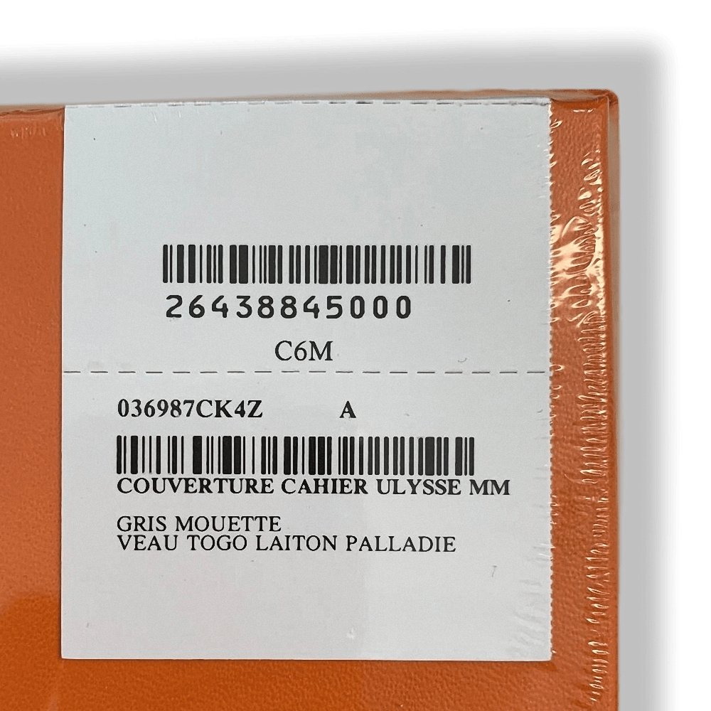 Hermes Gris Mouette Togo Calfskin ULYSSE MM NoteBook Cover, NWTiB! - poupishop