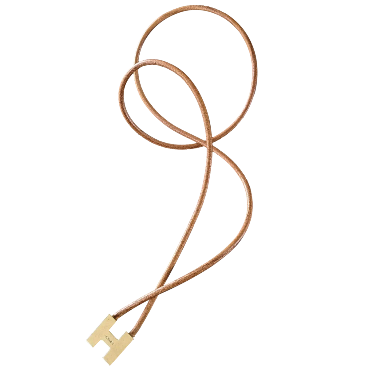 Hermes Rouge/Bleu/Vert Enamel "H" Leather Rope Necklace