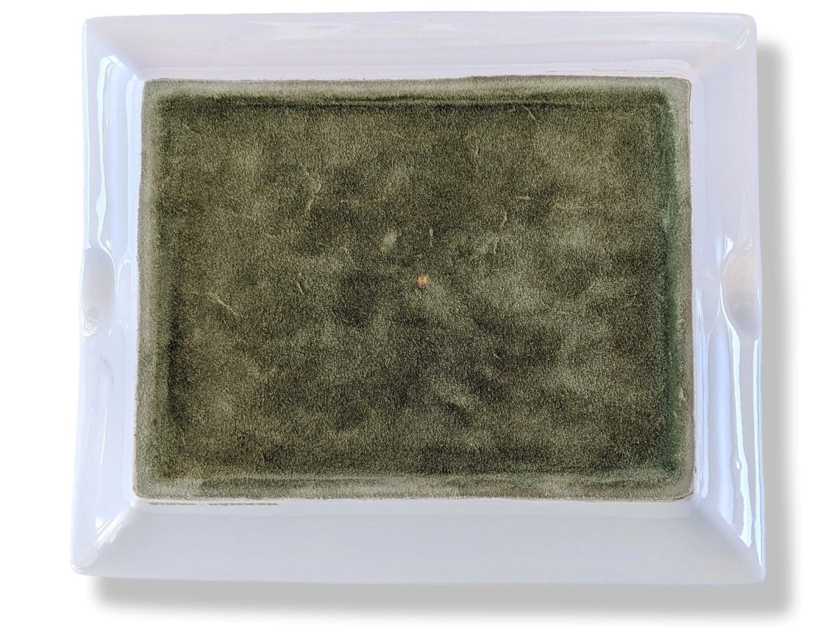 Hermes [H1] Home Green White FRENCH JOCKEY CAP Cigar Limoges Porcelain Ashtray GM, BNWIB! - poupishop