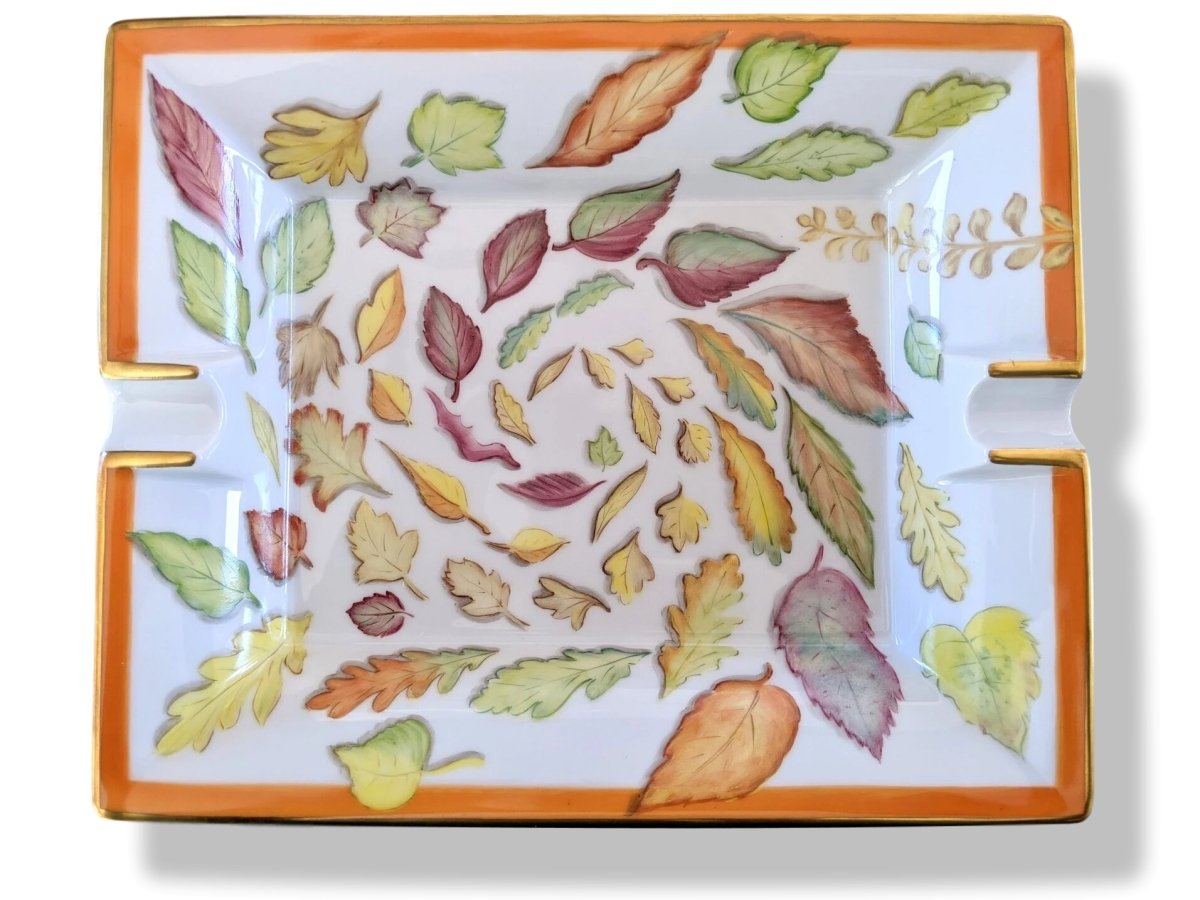Hermes [H2] Rare Mangue HAND PAINTED TOURBILLON Limoges Porcelain Cigar Ashtray GM, BNWTIB! - poupishop