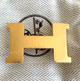 Hermes Hammered Plated Gold MINI CONSTANCE MARTELEE Buckle 24 mm, New with Pochette and White Box!! - poupishop