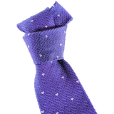 Hermes Violet/Rose "Heart" 100% Thick Silk Tie 8cm