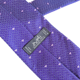 Hermes Violet/Rose "Heart" 100% Thick Silk Tie 8cm
