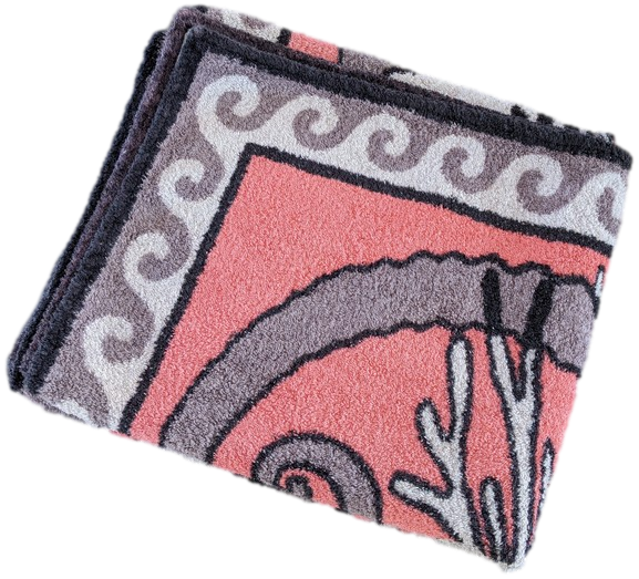 Produits Hermes Vintage "Hippocampes" Tapis de Plage Terry Beach Towel 90 x 150 cm