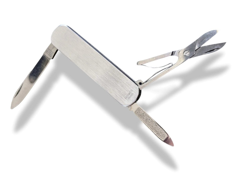 Hermes Home Black Multifunctional Pocket knife in Calfskin Case, New! - poupishop