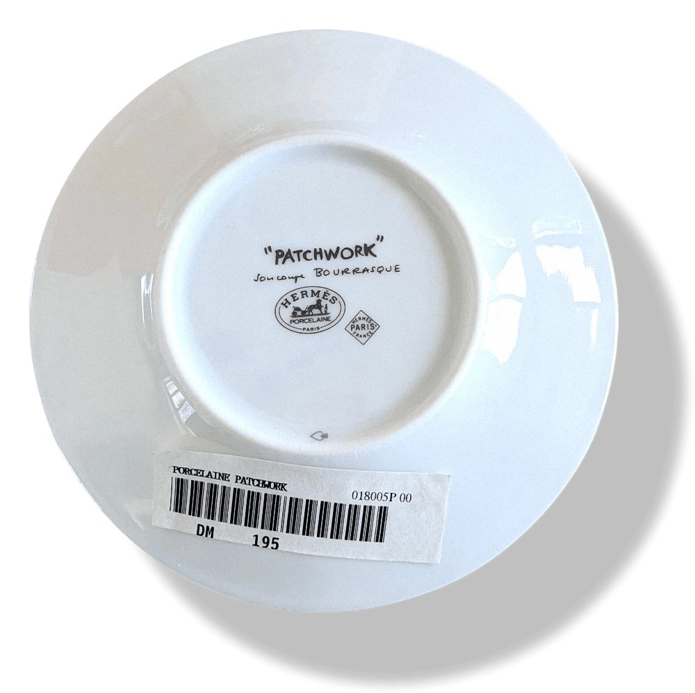 Hermes Home Green White Porcelain of Limoges PATCHWORK Set of 1 Coffee Cup & Saucer, BNWTIB!! - poupishop