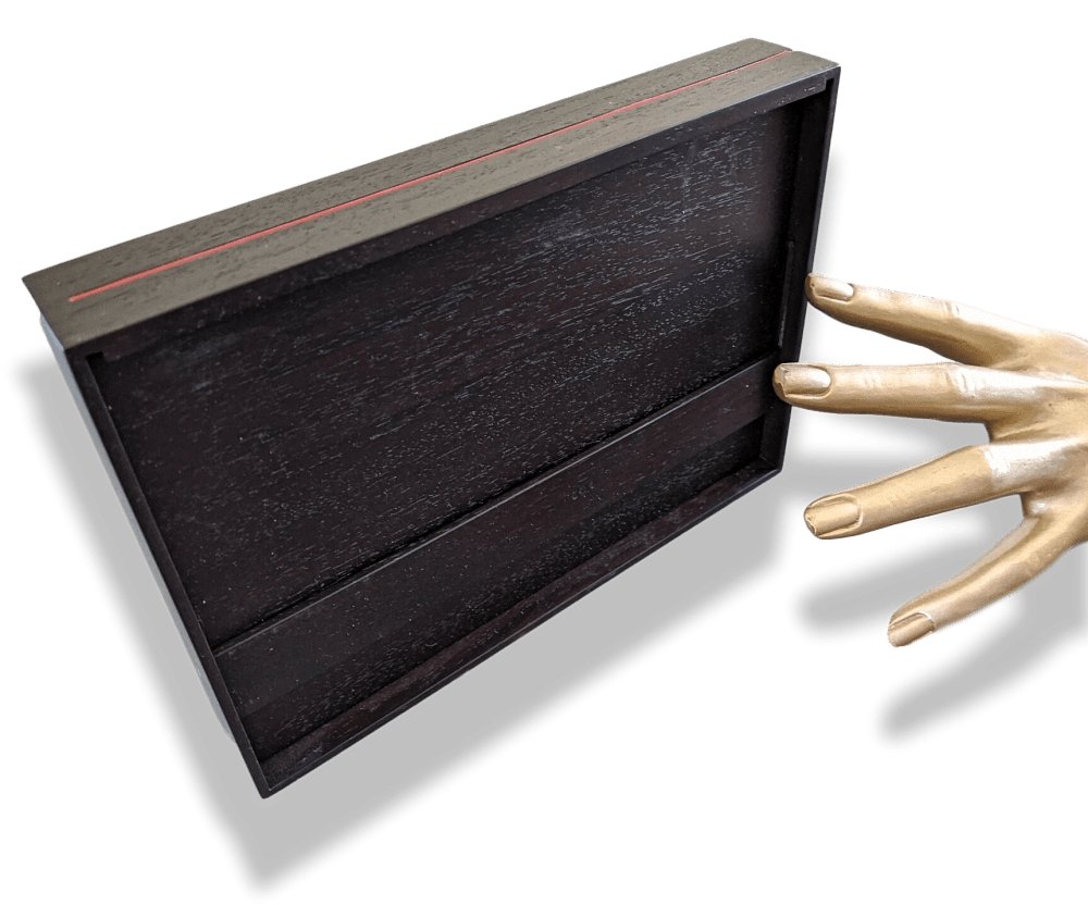 Hermes Home HORIZONTAL DESKTOP PHOTO FRAME WITH LEATHER LINE in Solid Wood 22 x 16 x 3,5 cm, New! - poupishop