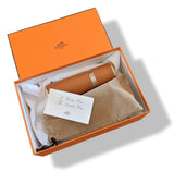 Hermes Home Set of 2 Empty Buffalo Leather Cases LE BOITIER CUIR for Vaporizer 75 ml, BNIB! - poupishop