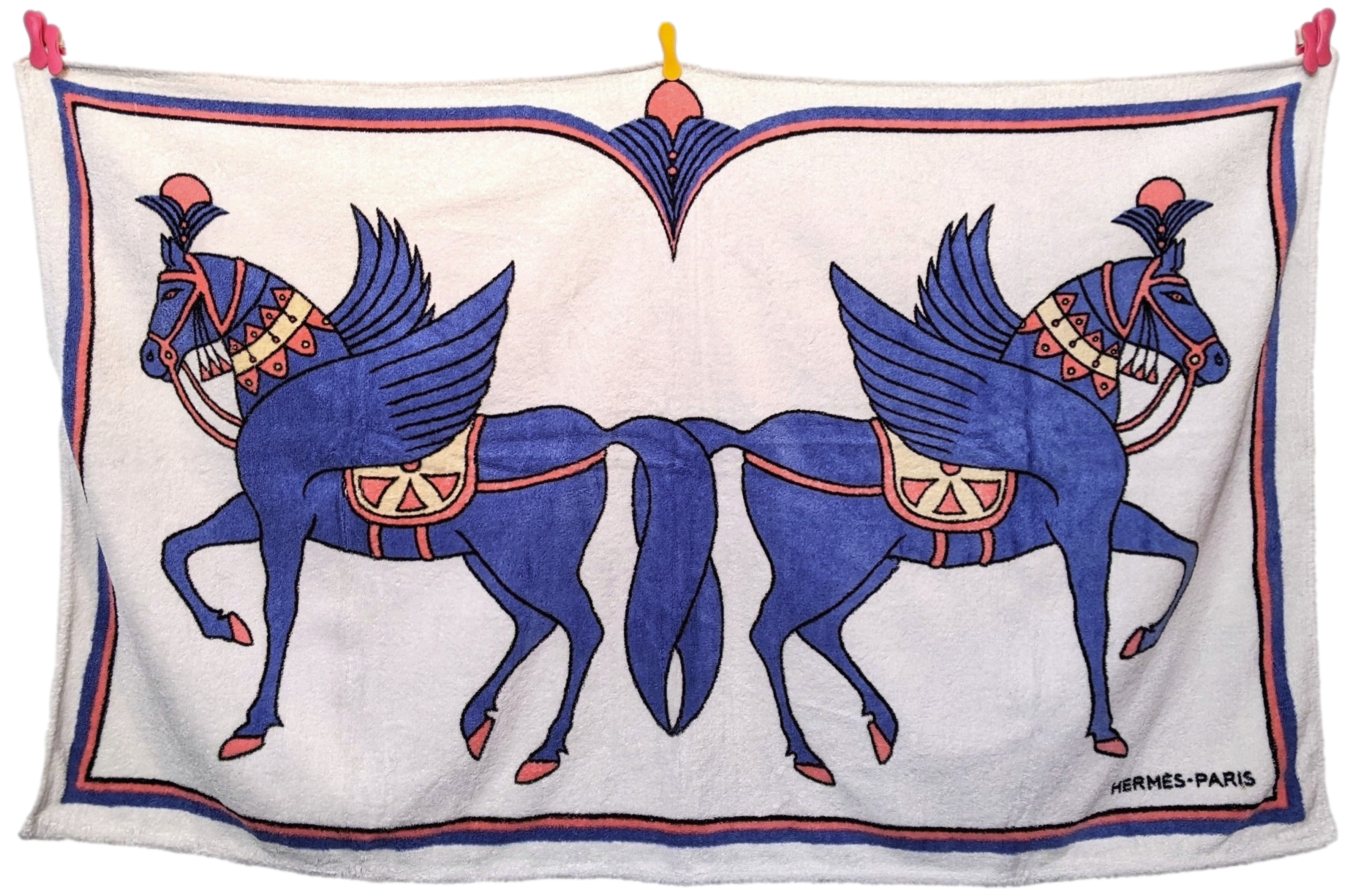Hermes Vintage Horses Beach Towel 90 x 150 cm