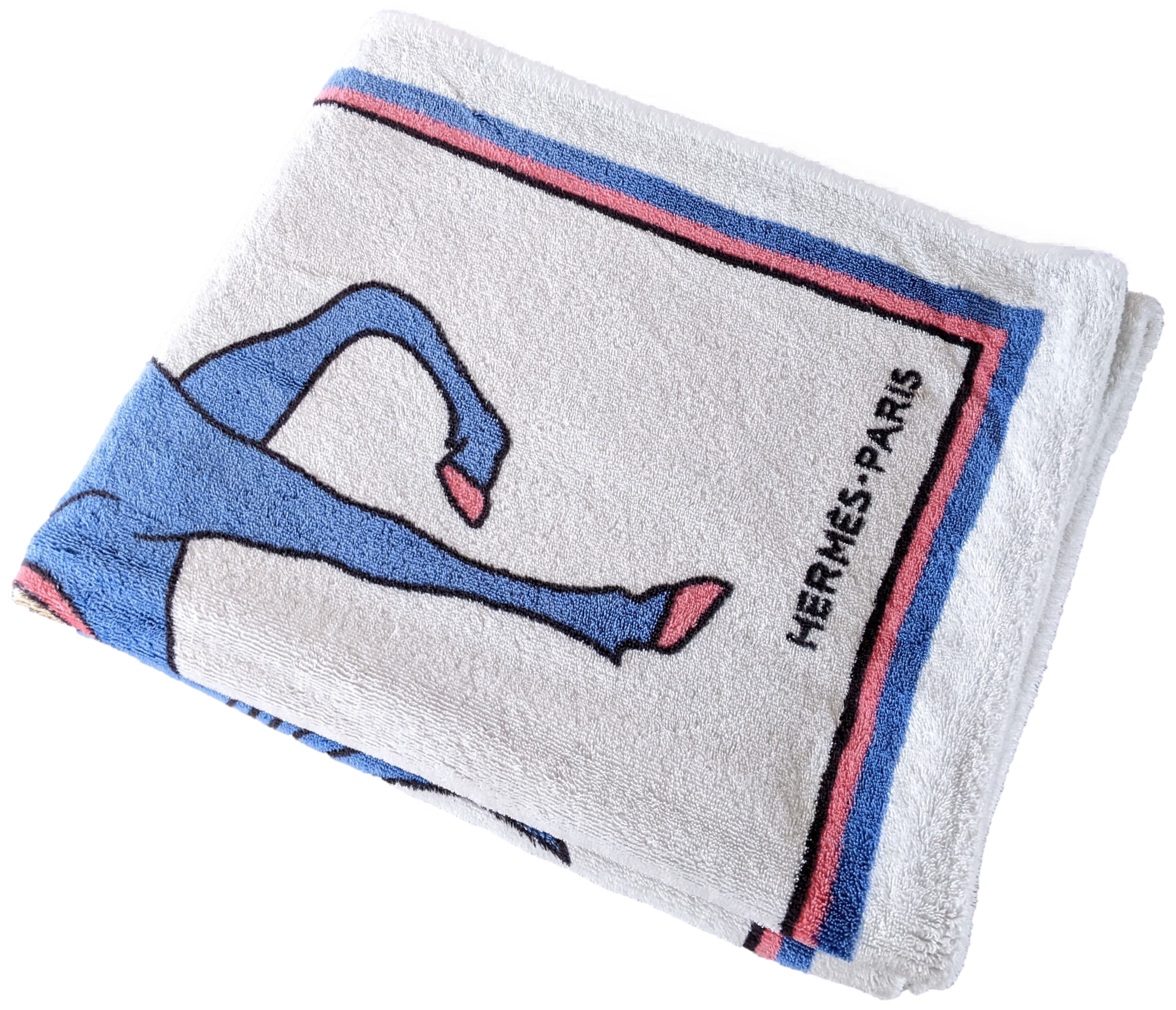 Hermes Vintage Horses Beach Towel 90 x 150 cm