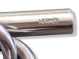 Hermes Huge Brushed Metal/Barenia Chaine d'Ancre Bag Charm Key Ring KeyRings - poupishop